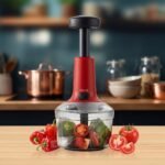 Manual Hand Push Vegetable Chopper & Food Cutter - Image 2