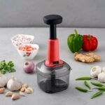 Manual Hand Push Vegetable Chopper & Food Cutter - Image 3